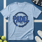 Padel Blaue Drip Schrift T-Shirt