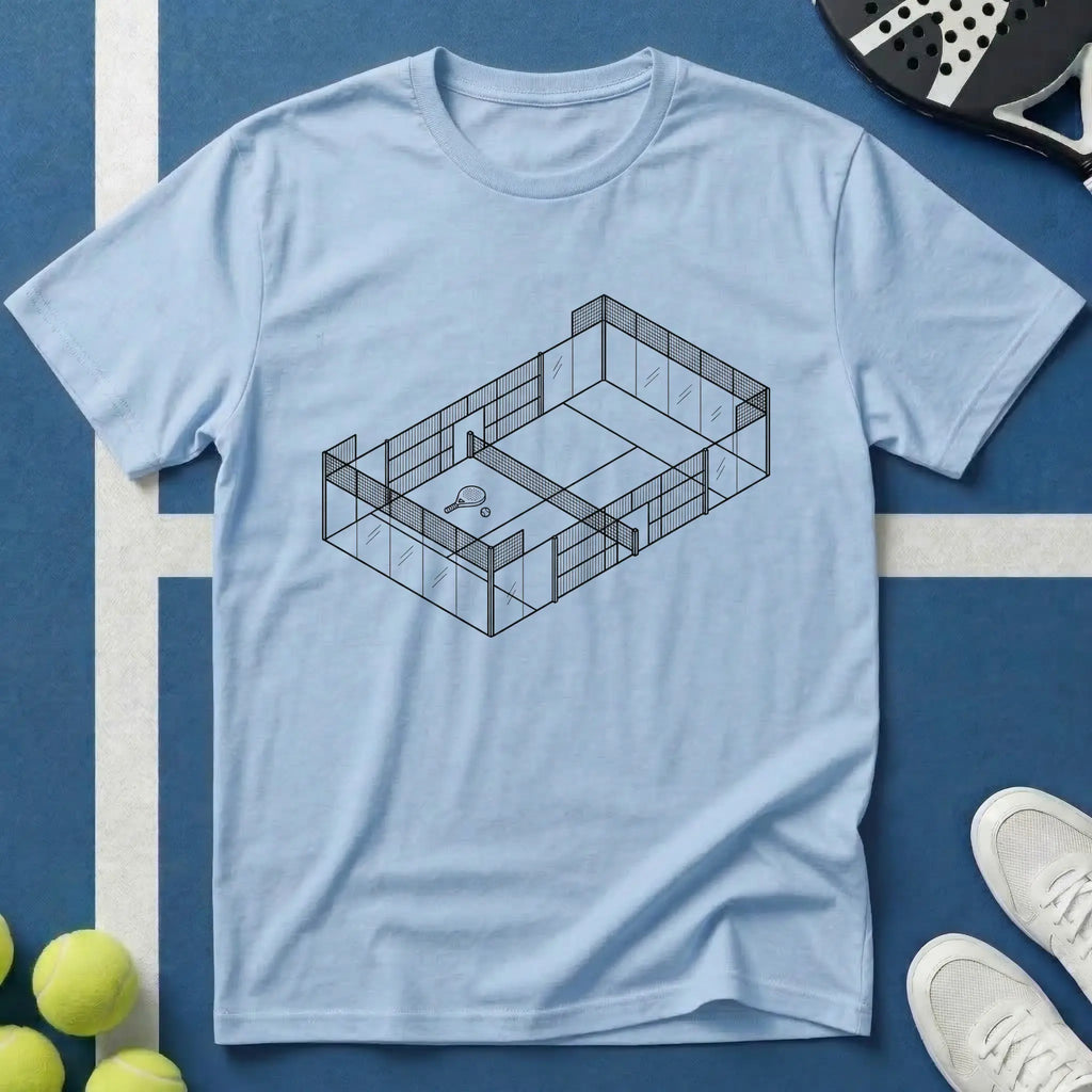 Padel-Court Line Art T-Shirt