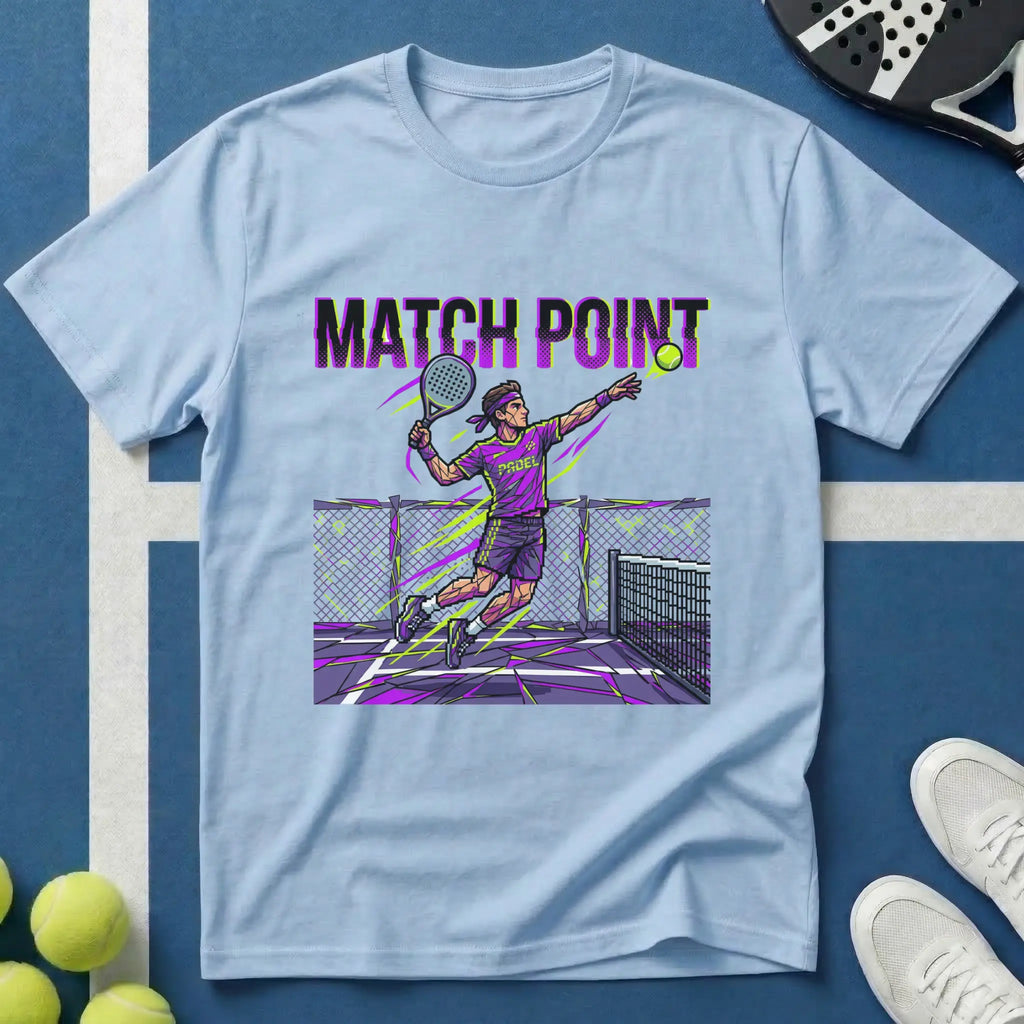 Match Point Lila Gaming Style Padel T-Shirt