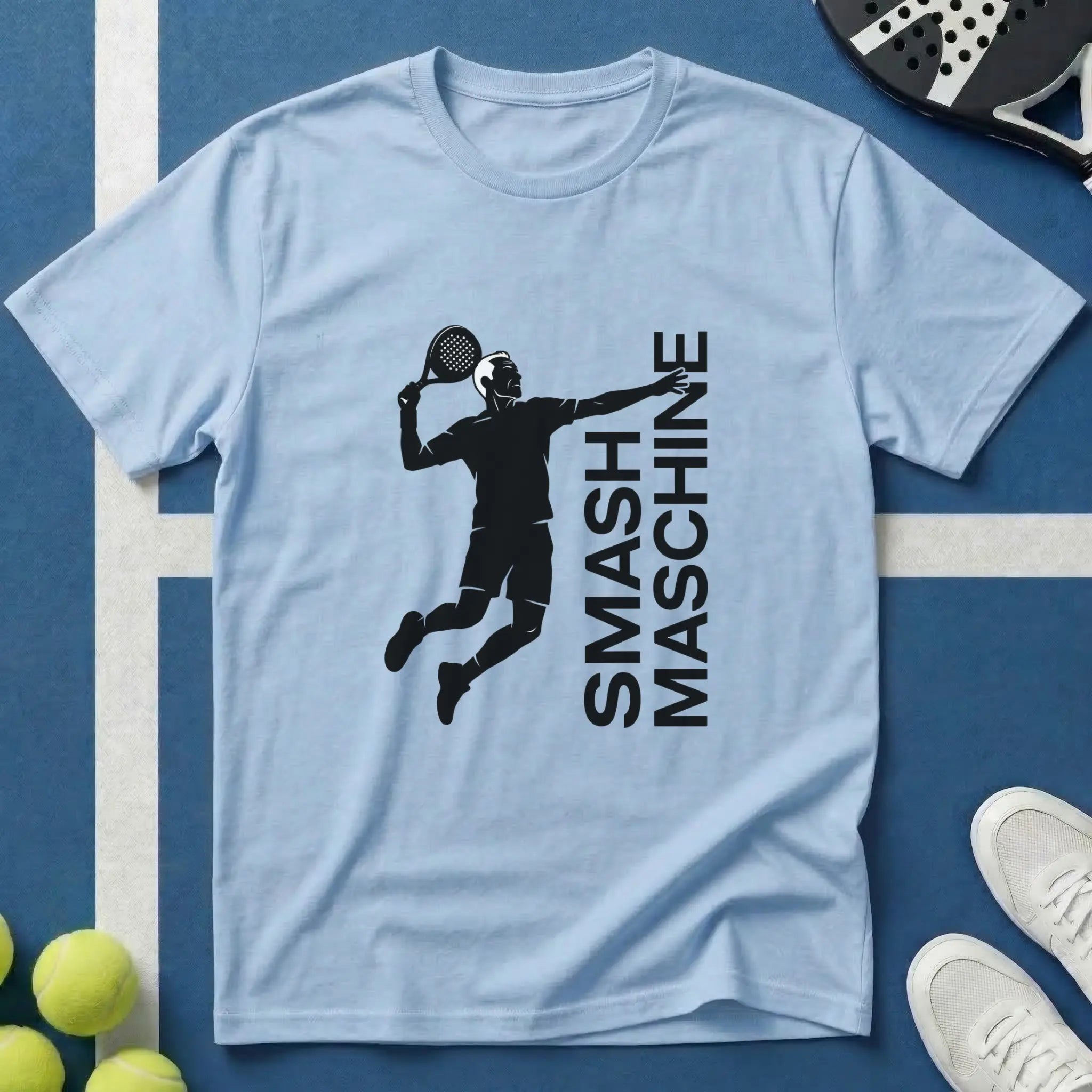 Smash Maschine Silhouette Padel T-Shirt