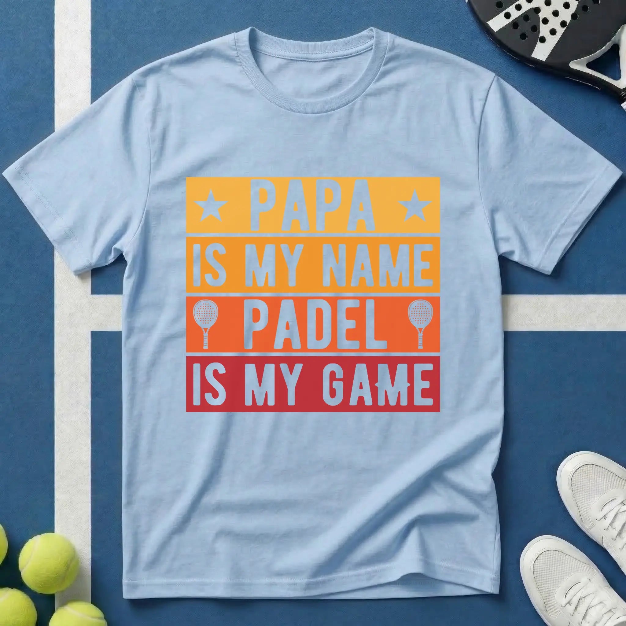 Papa my name Padel my game T-Shirt