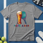 Padel und Bier Pop Art T-Shirt