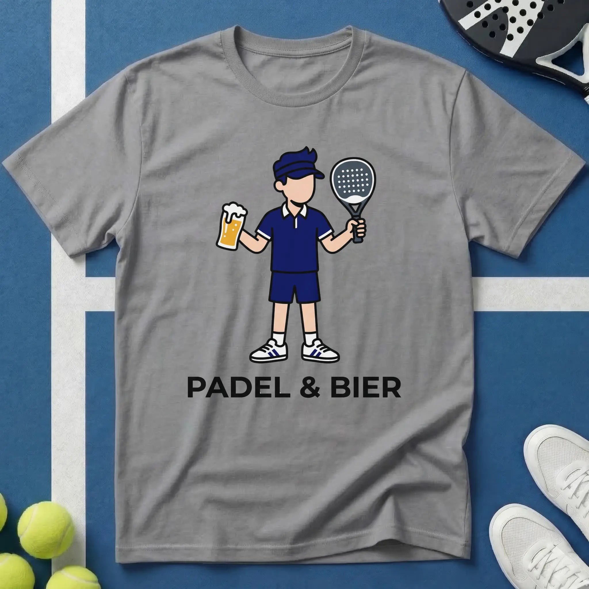 Padel und Bier Faceless illustration T-Shirt