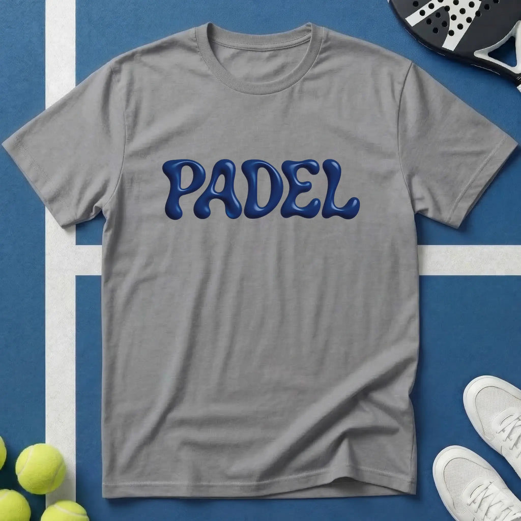 Padel 3D Bubble Schrift T-Shirt