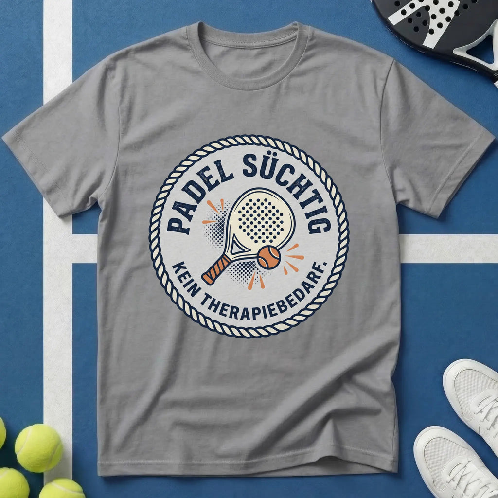Padel süchtig Vintage Badge T-Shirt
