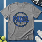Padel Blaue Drip Schrift T-Shirt