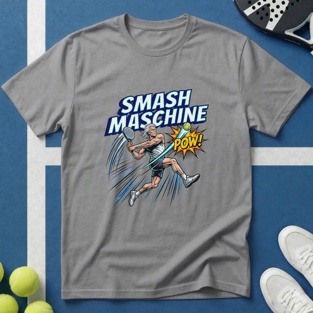 Smash Maschine Padel Pop-Art Comic Style T-Shirt