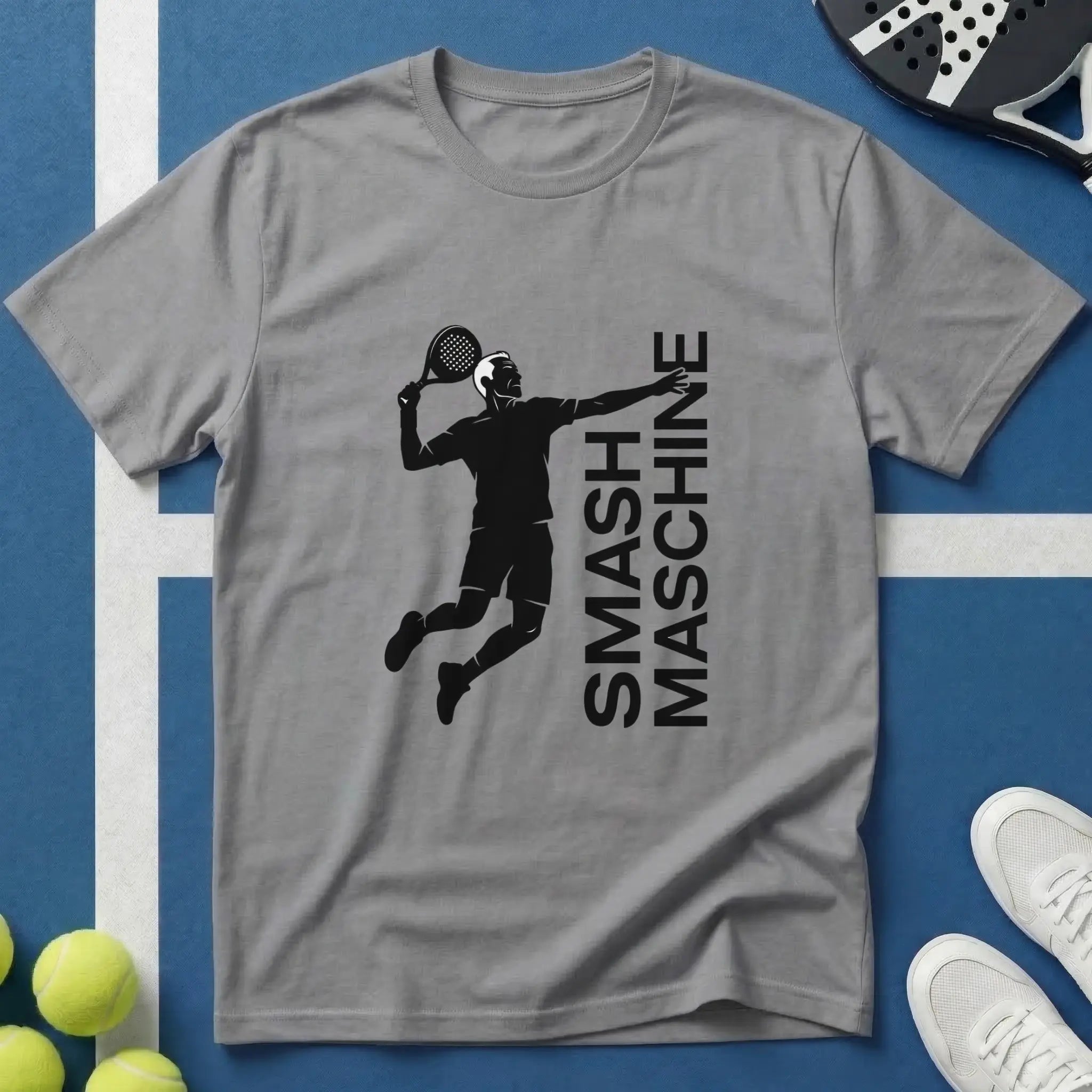 Smash Maschine Silhouette Padel T-Shirt