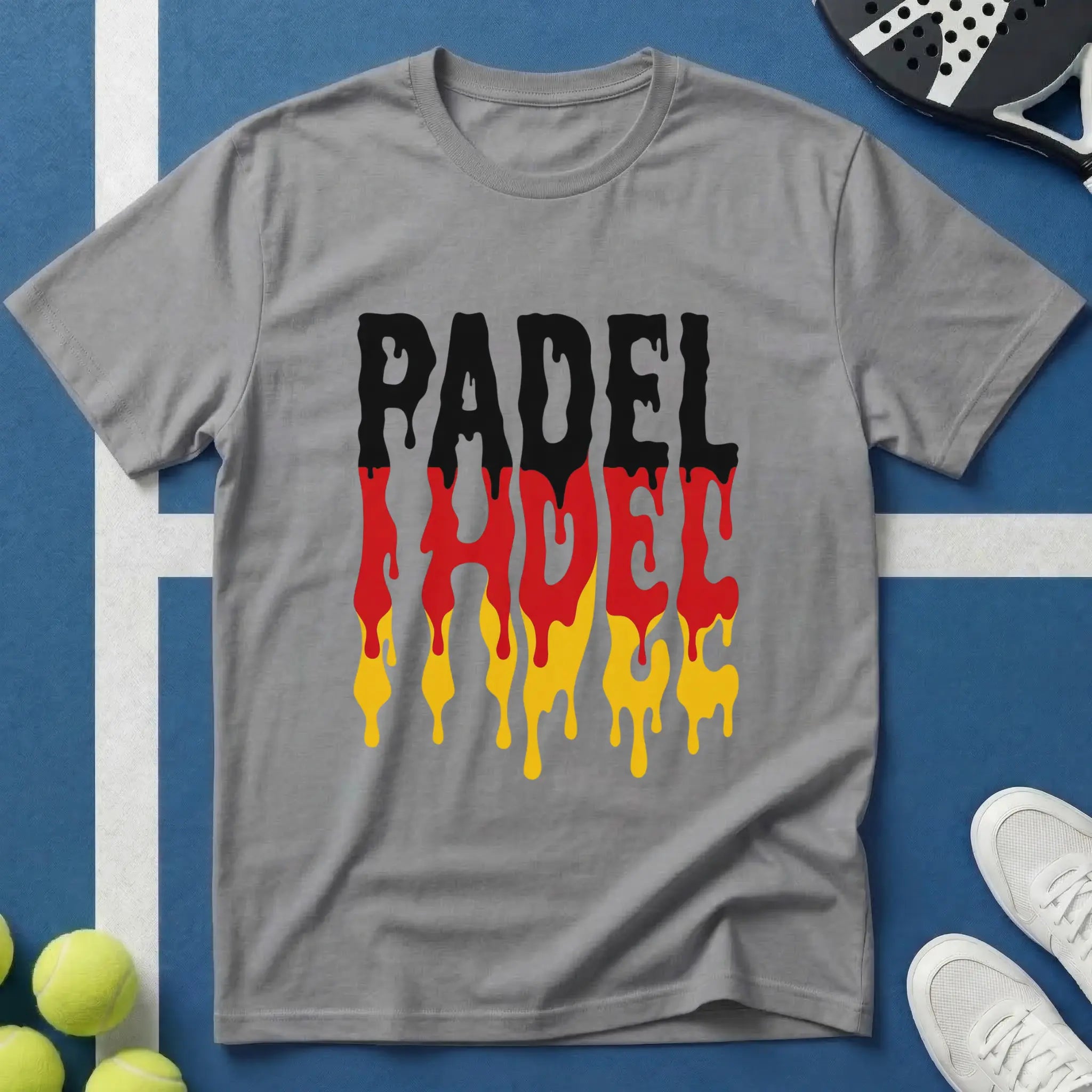 Padel Deutschland Farben Dripping Style T-Shirt