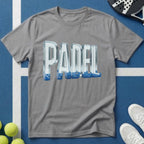 Padel 3D Glas Typografie T-Shirt