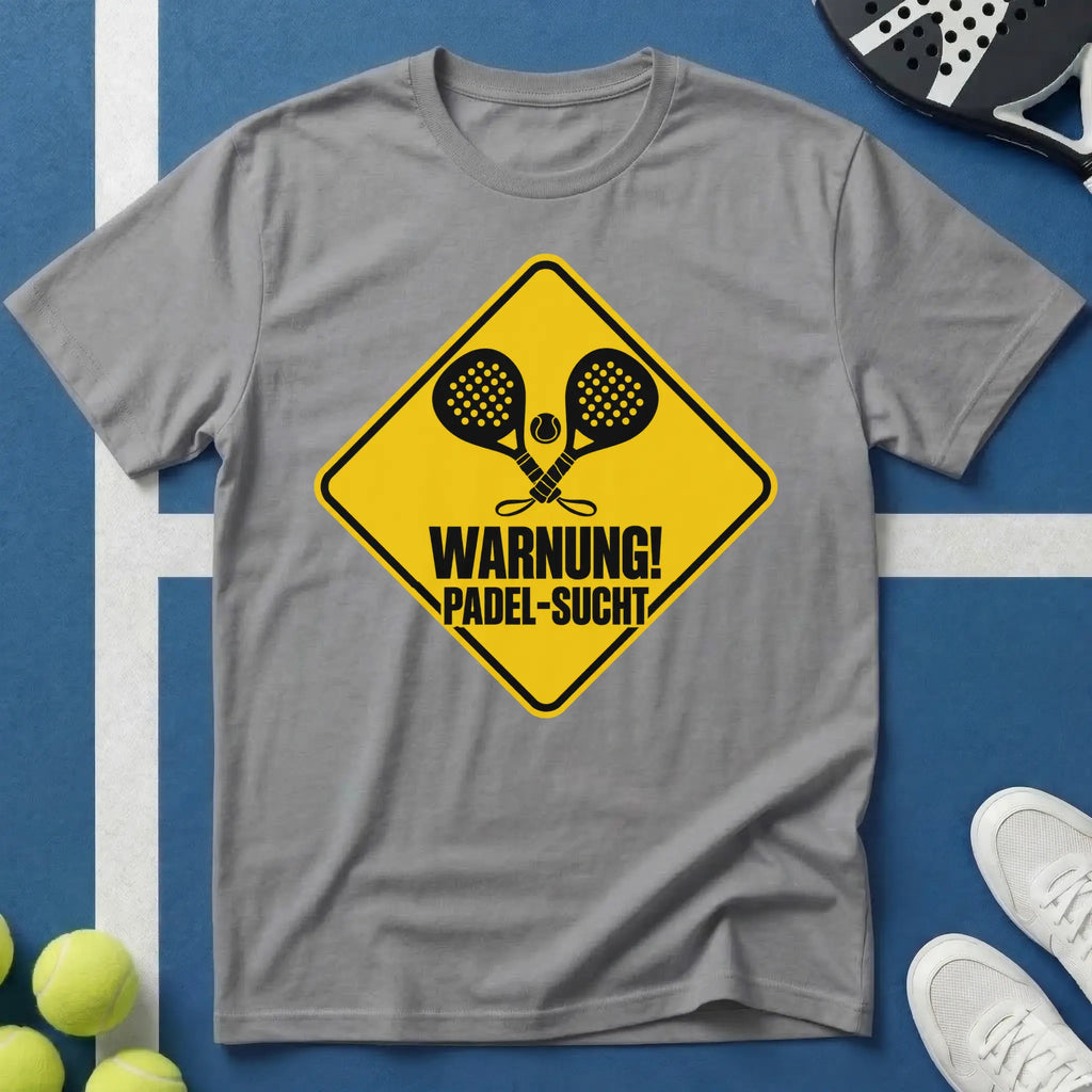 Warnung Padel-Sucht T-Shirt