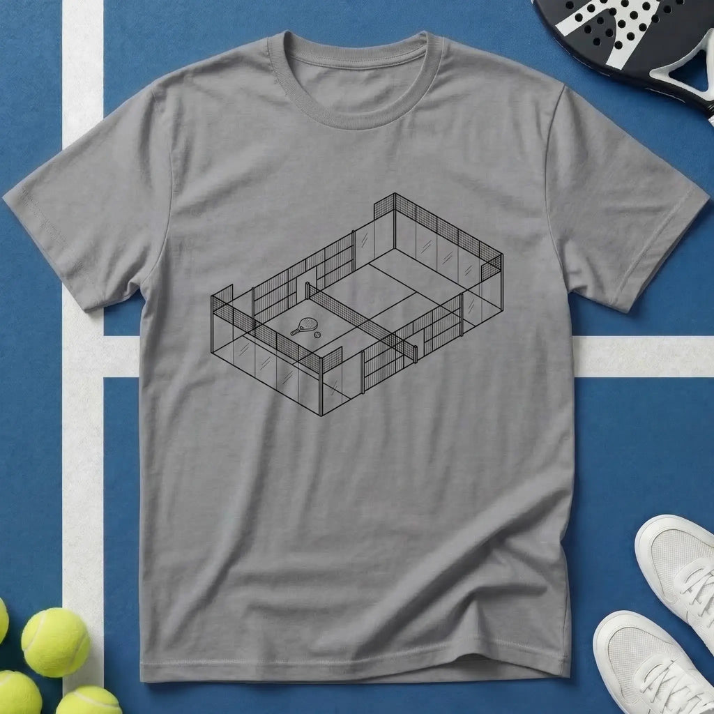 Padel-Court Line Art T-Shirt