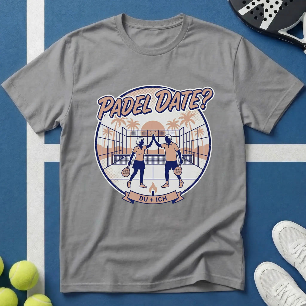 Padel Date Du und Ich Badge T-Shirt