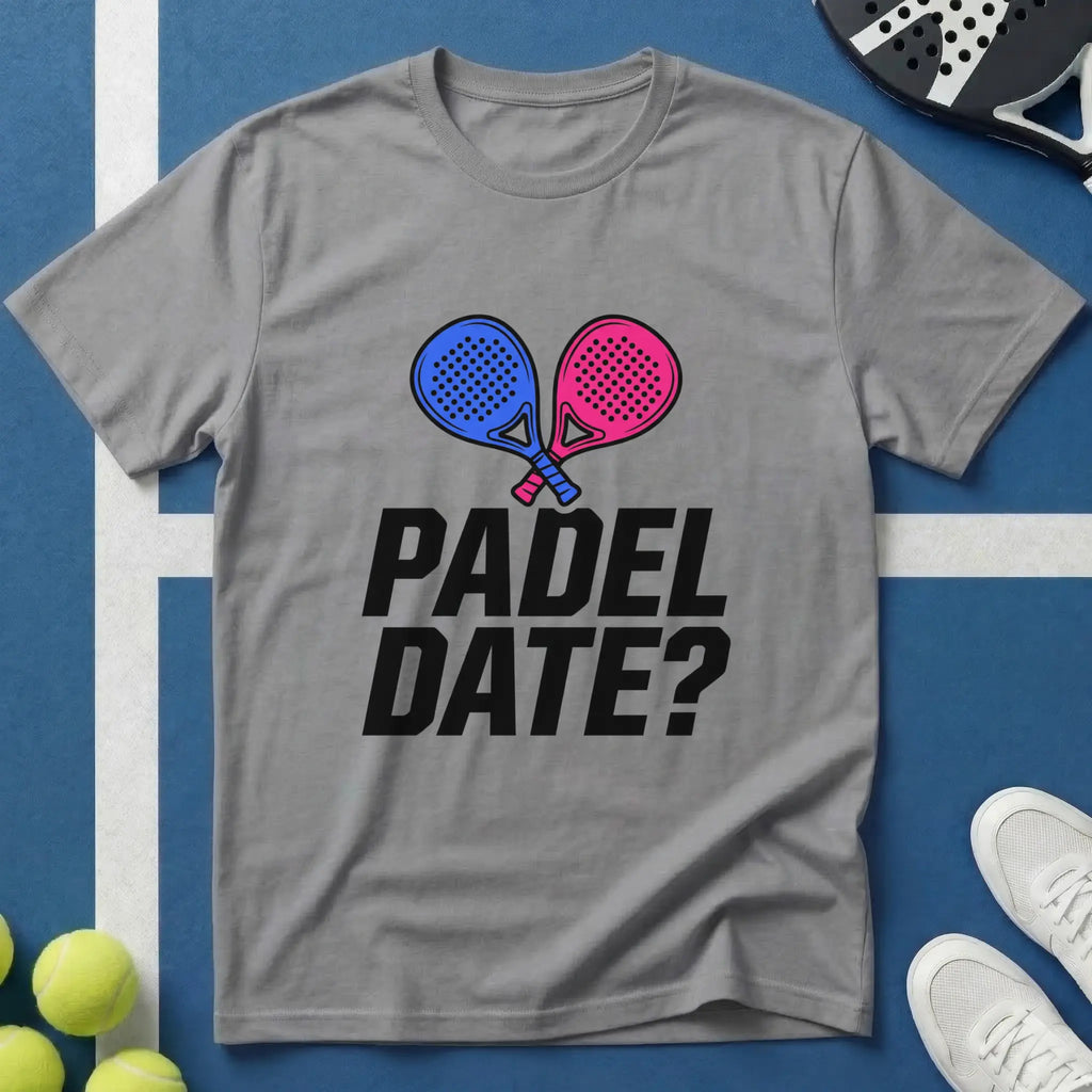 Padel Date? Blau Pink T-Shirt