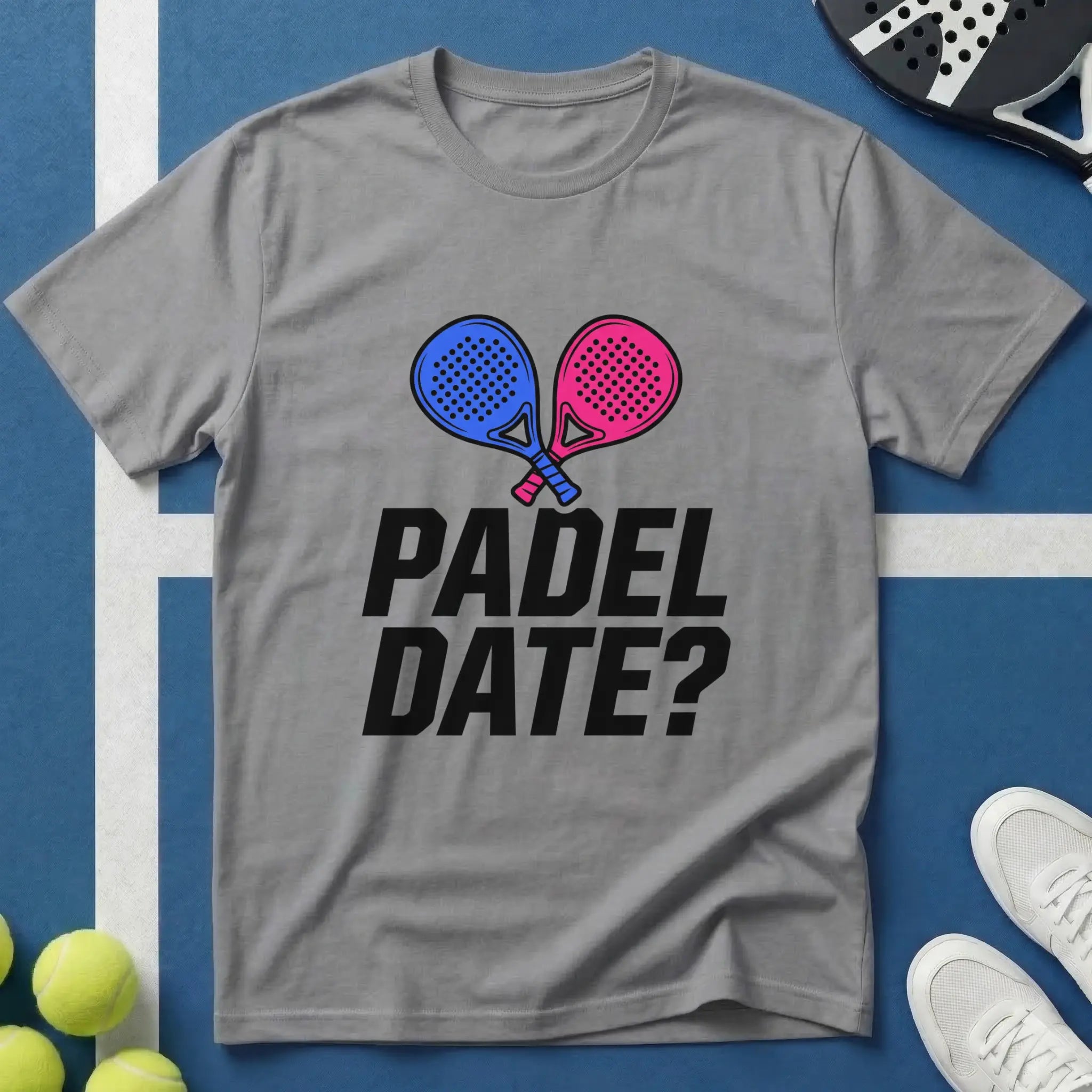 Padel Date? Blau Pink T-Shirt