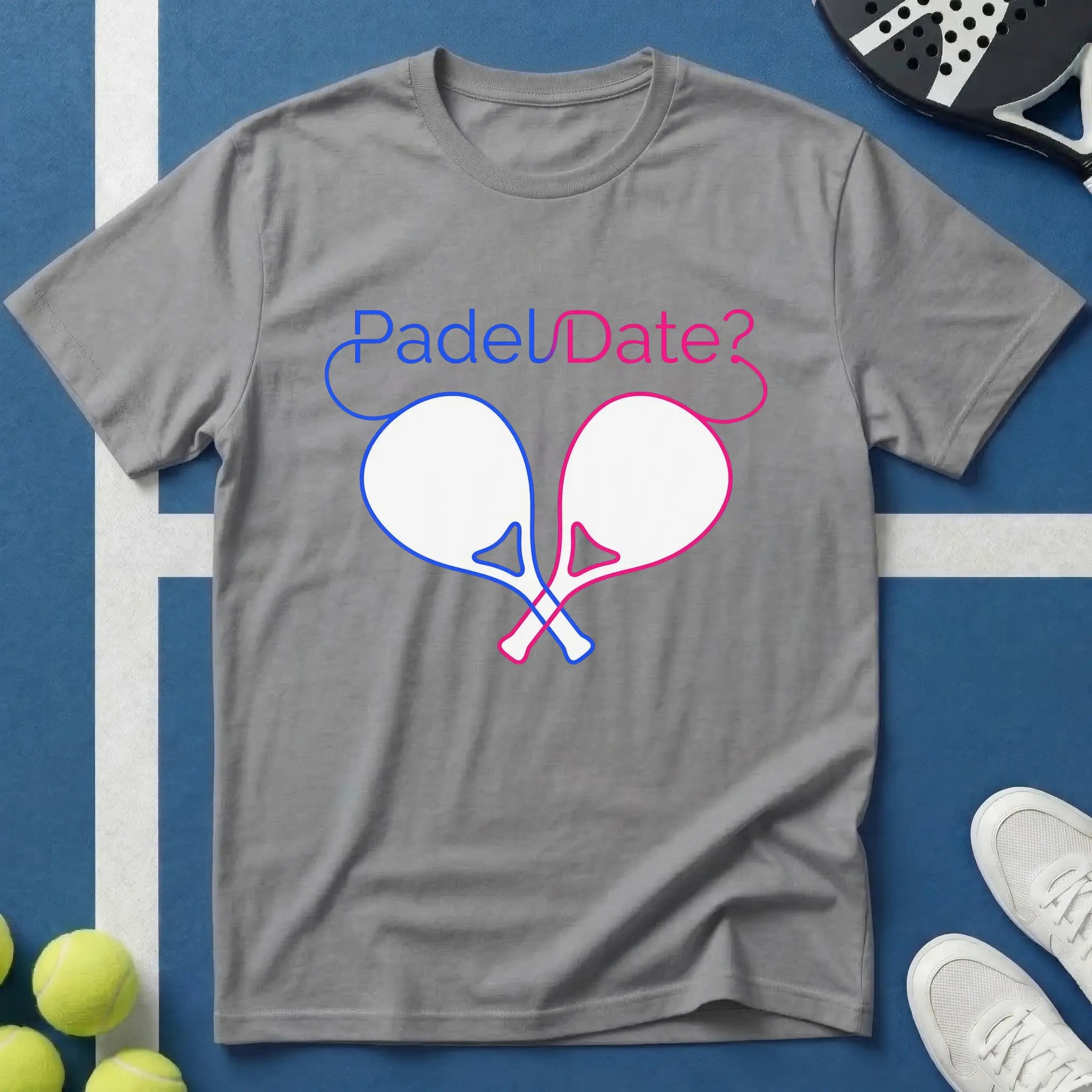 Padel Date mit Schlägern T-Shirt