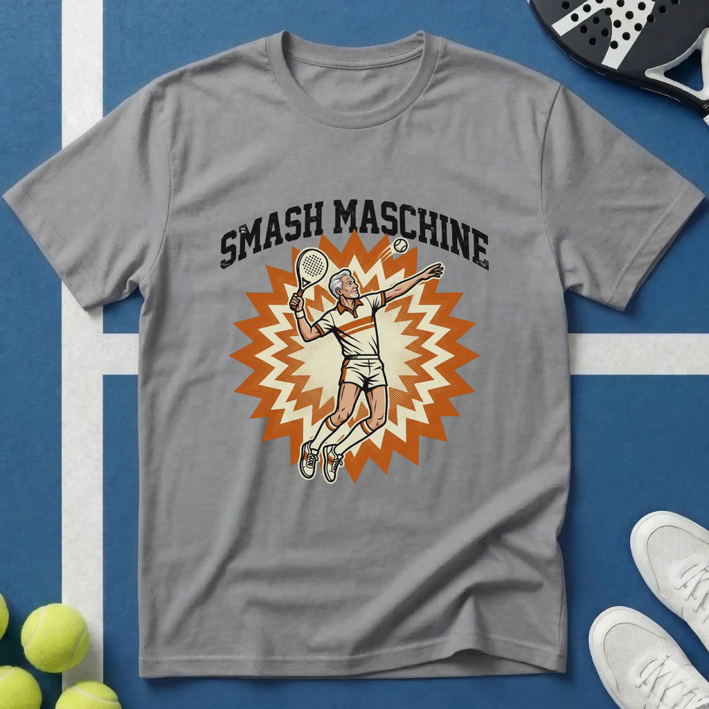 Smash Maschine Retro Vintage Padel T-Shirt