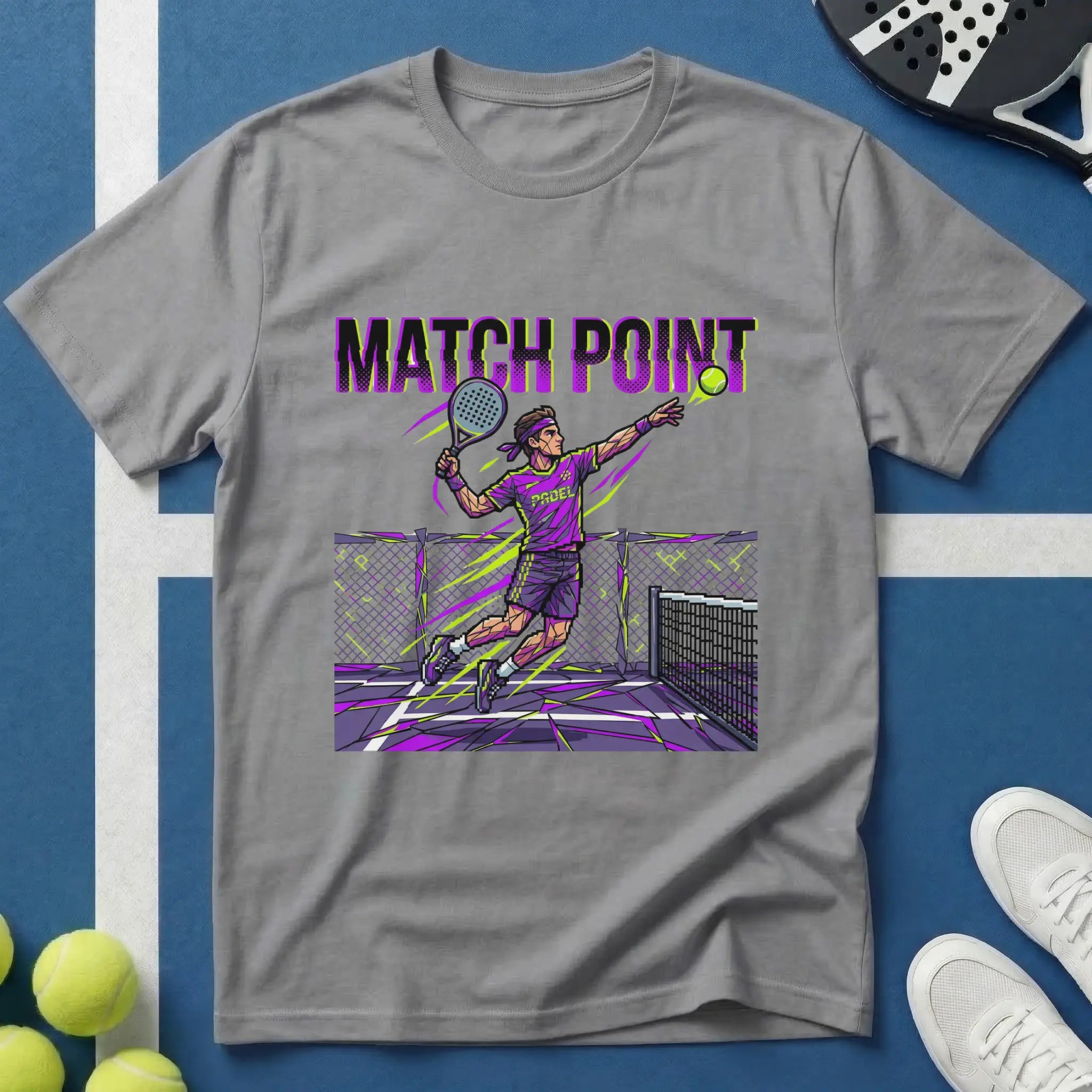 Match Point Lila Gaming Style Padel T-Shirt