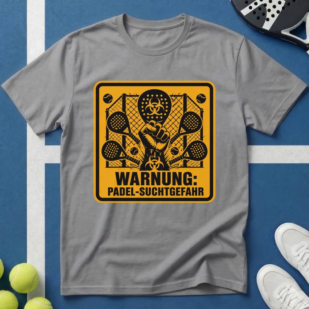Warning Padel-Suchtgefahr T-Shirt