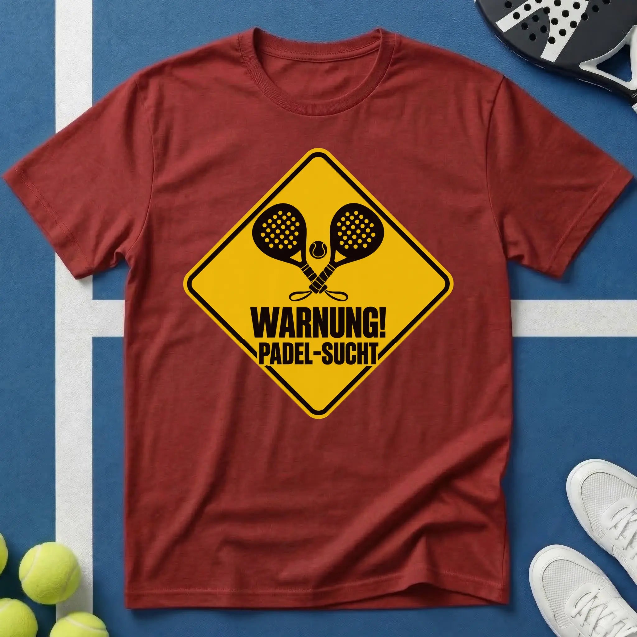 Warnung Padel-Sucht T-Shirt