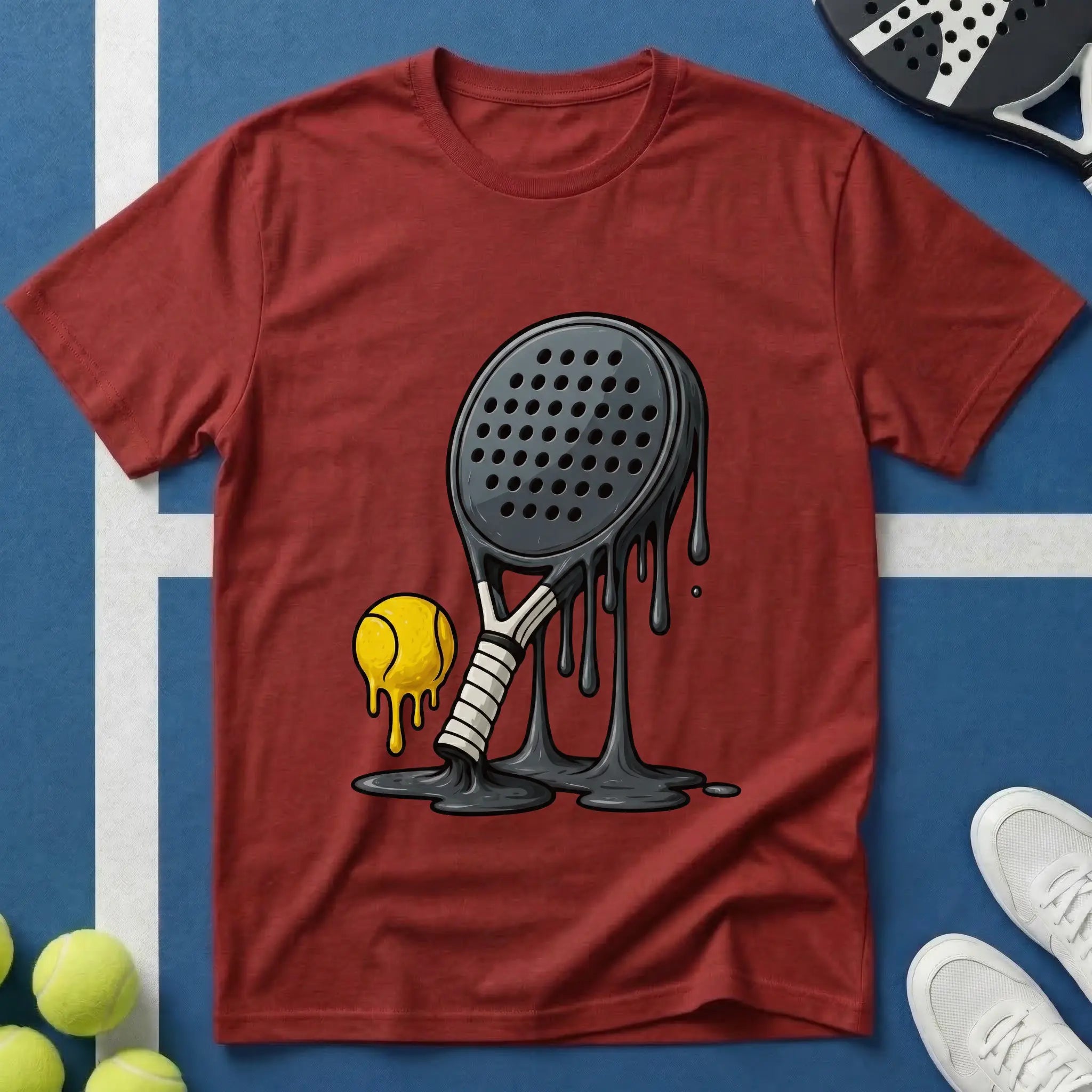 Dripping black Padel T-Shirt