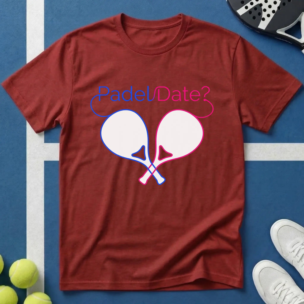Padel Date mit Schlägern T-Shirt