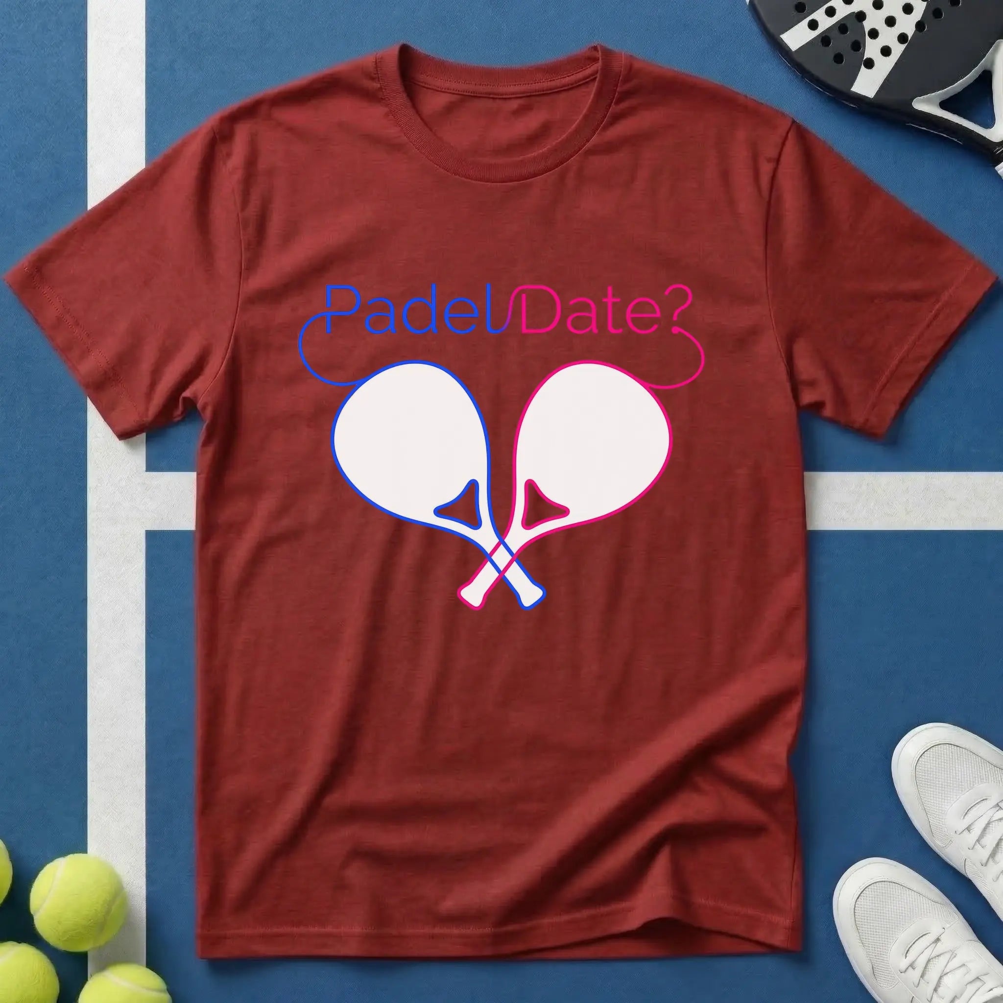 Padel Date mit Schlägern T-Shirt