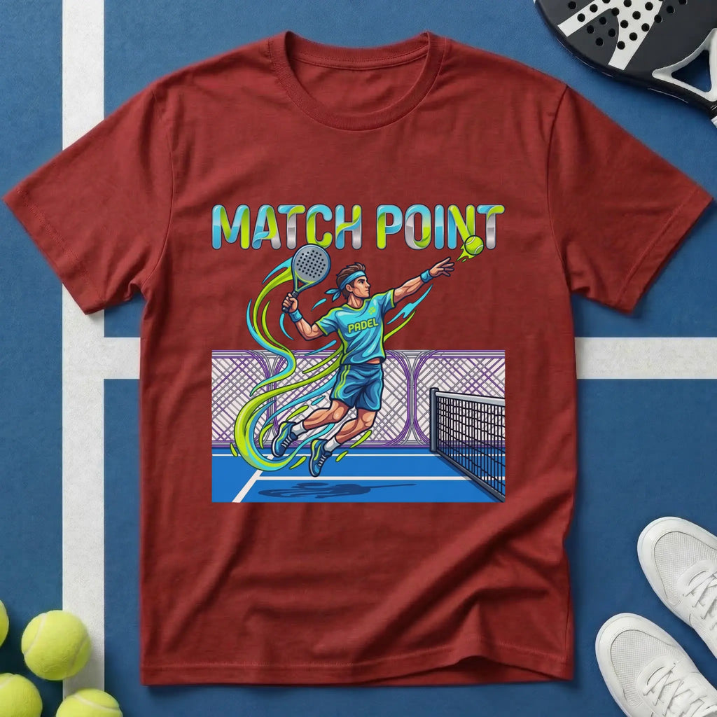 Match Point Padel Spieler Smash T-Shirt