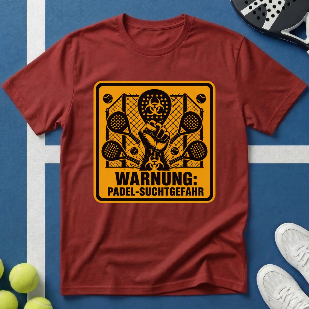 Warning Padel-Suchtgefahr T-Shirt