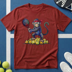 Padel Affe mit Monokel Pop Art T-Shirt