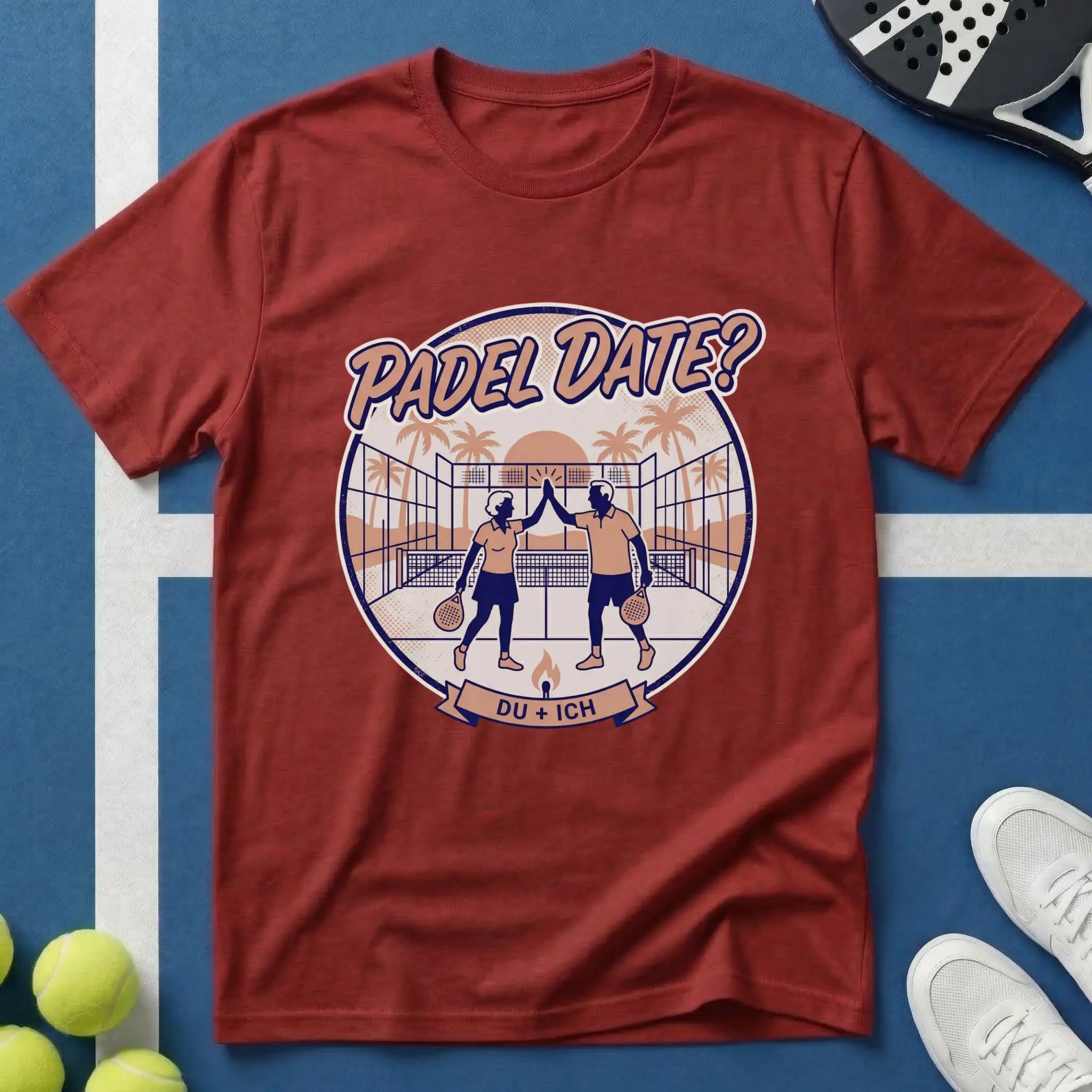 Padel Date Du und Ich Badge T-Shirt