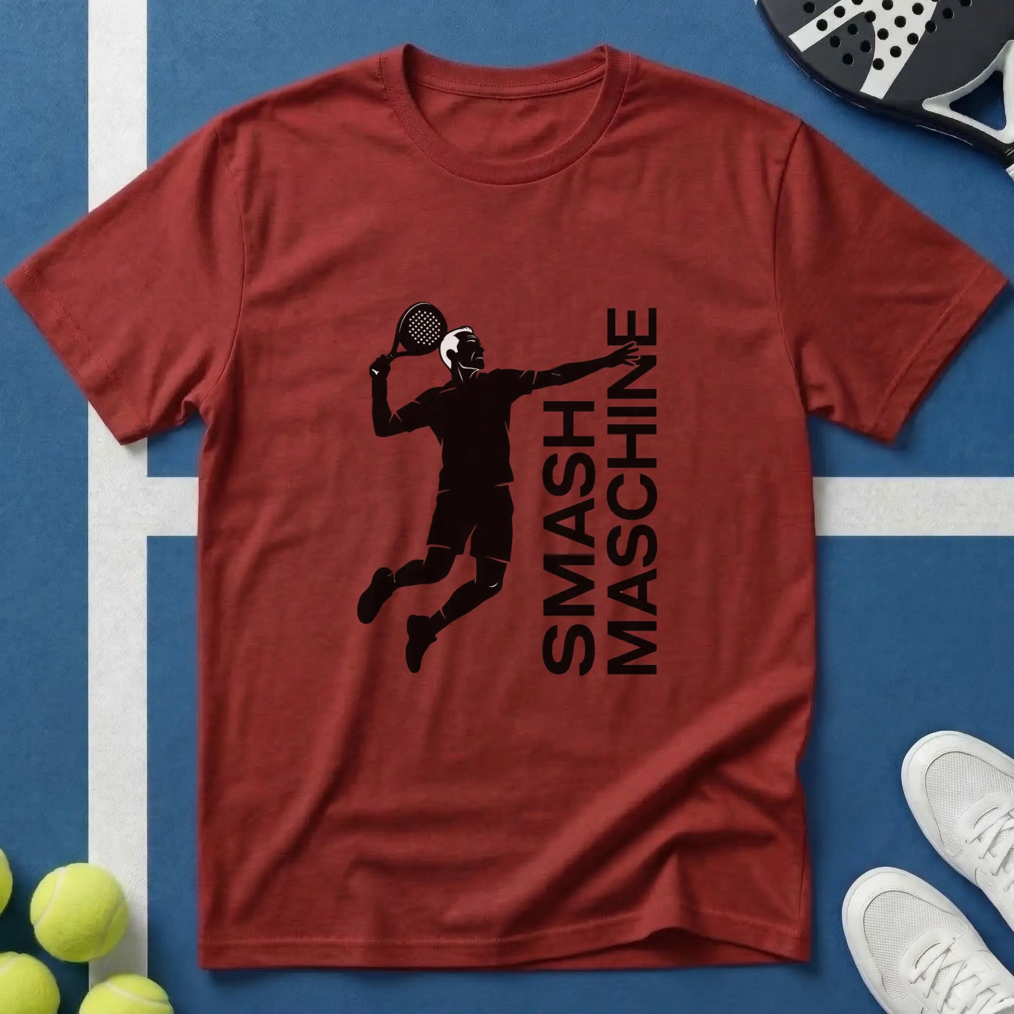 Smash Maschine Silhouette Padel T-Shirt