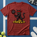 Padel schwarzer Katzer T-Shirt