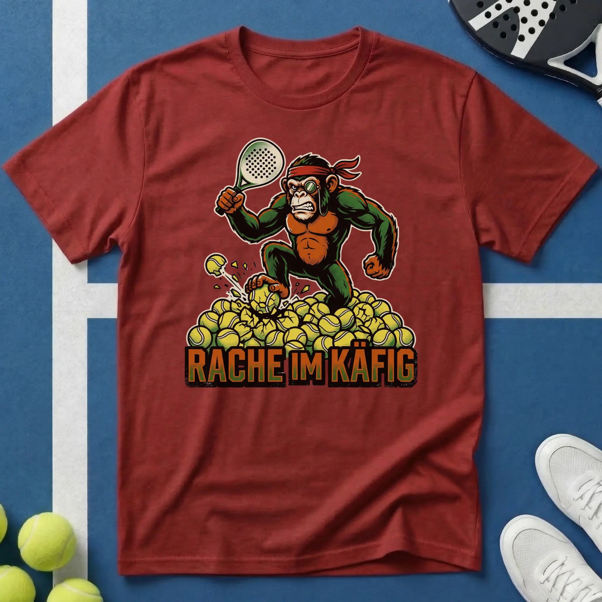 Padel Gorilla Rache im Käfig T-Shirt
