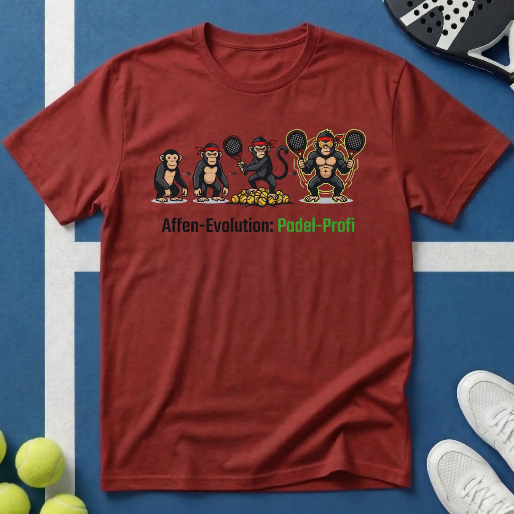 Affen-Evolution Padel-Profi T-Shirt