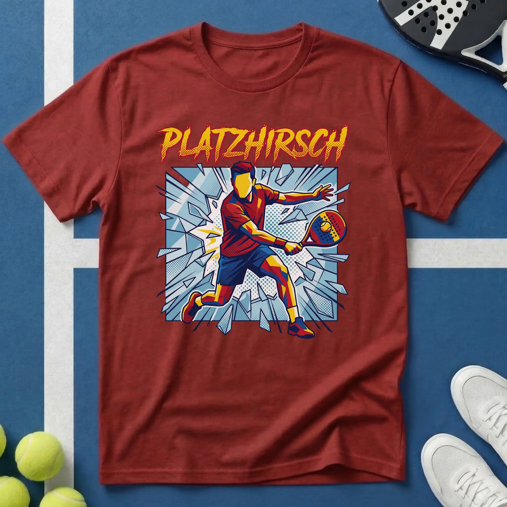 Platzhirsch Pop Art Padel T-Shirt