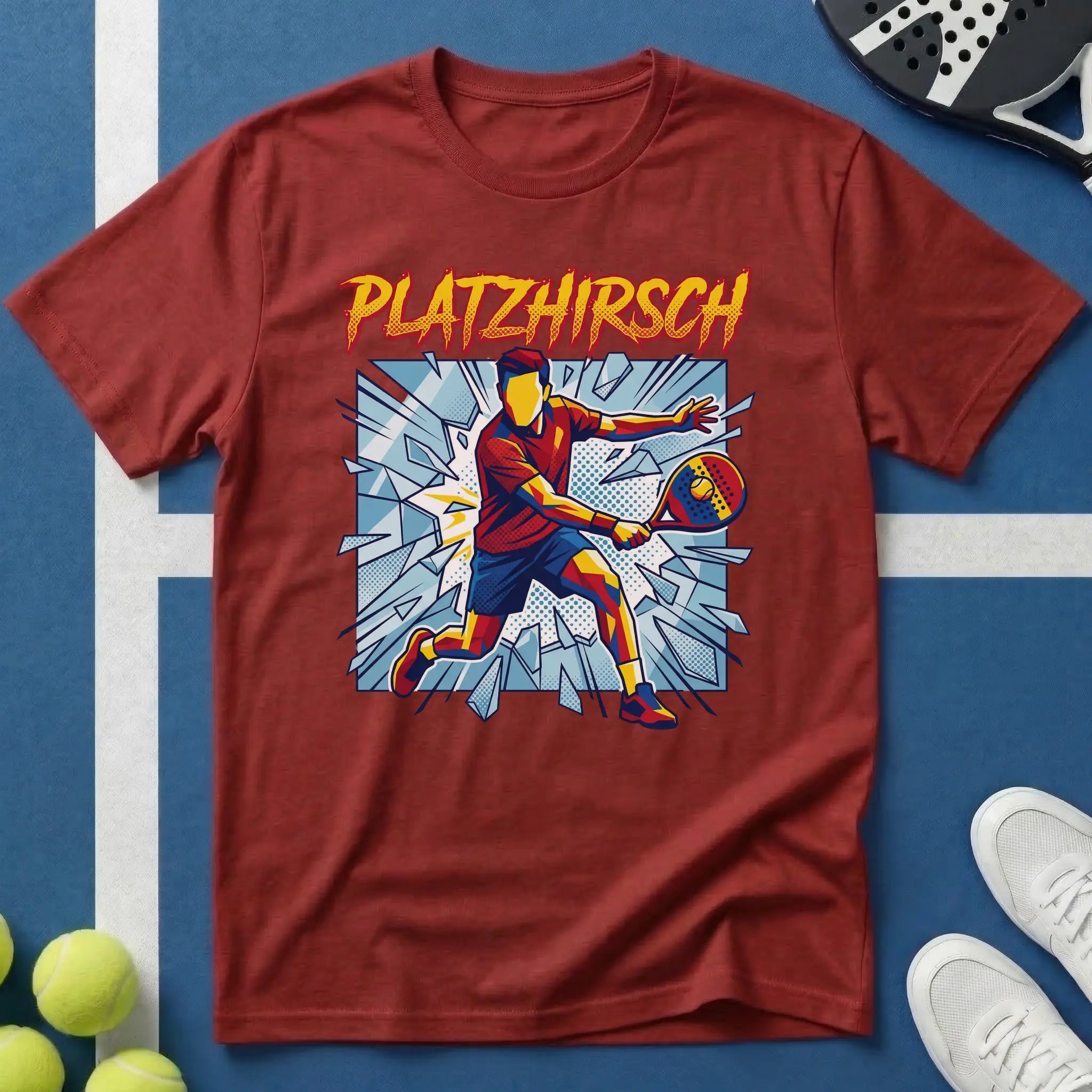 Platzhirsch Pop Art Padel T-Shirt