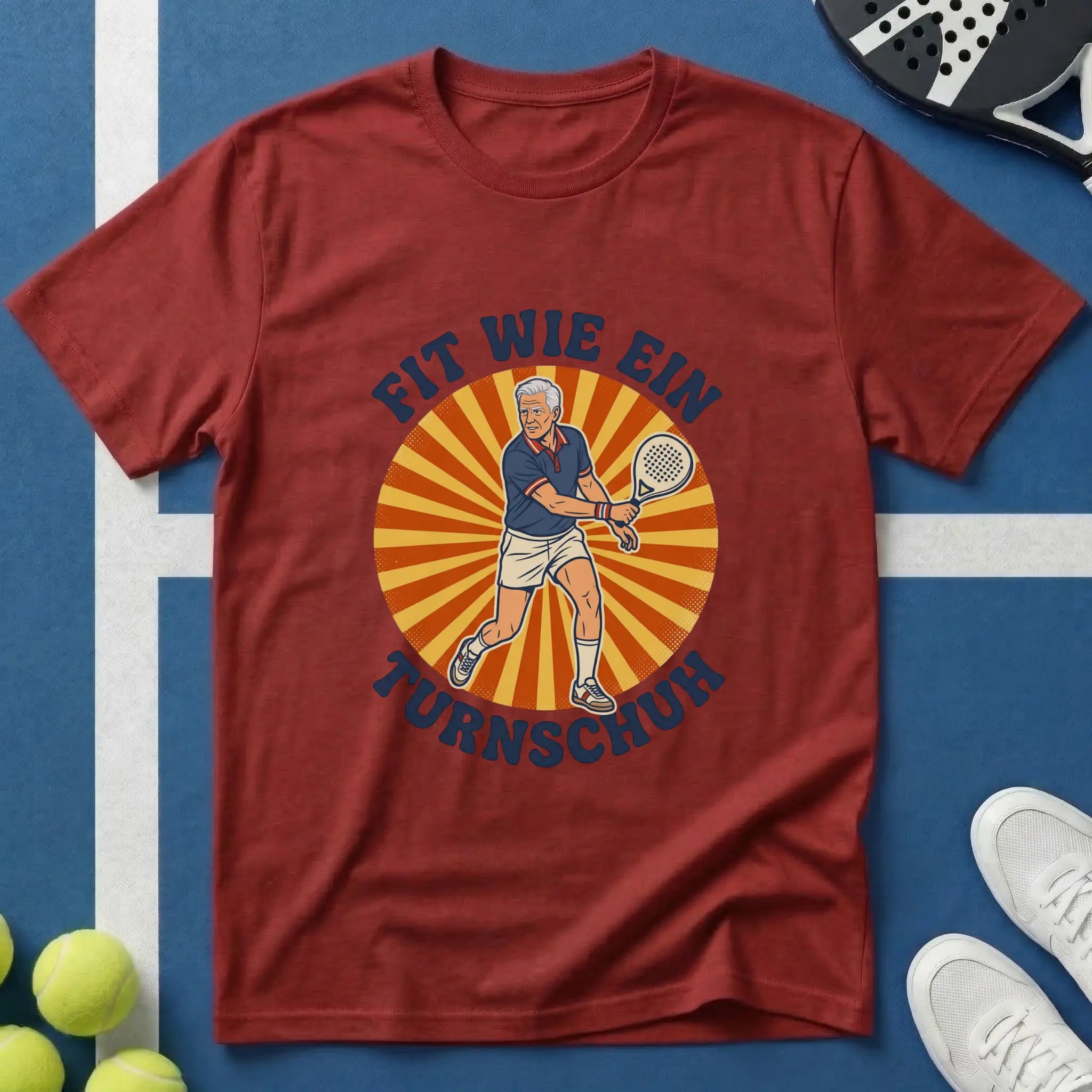Fit Wie Ein Turnschuh Padel Retro Vintage T-Shirt