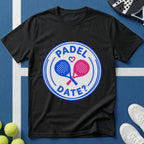 Padel Date Emblem in Blau T-Shirt