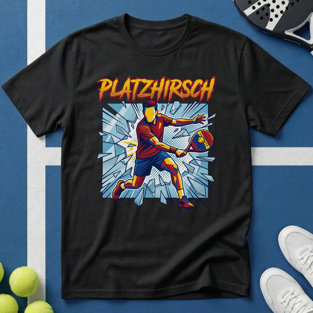 Platzhirsch Pop Art Padel T-Shirt