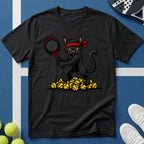 Padel schwarzer Katzer T-Shirt