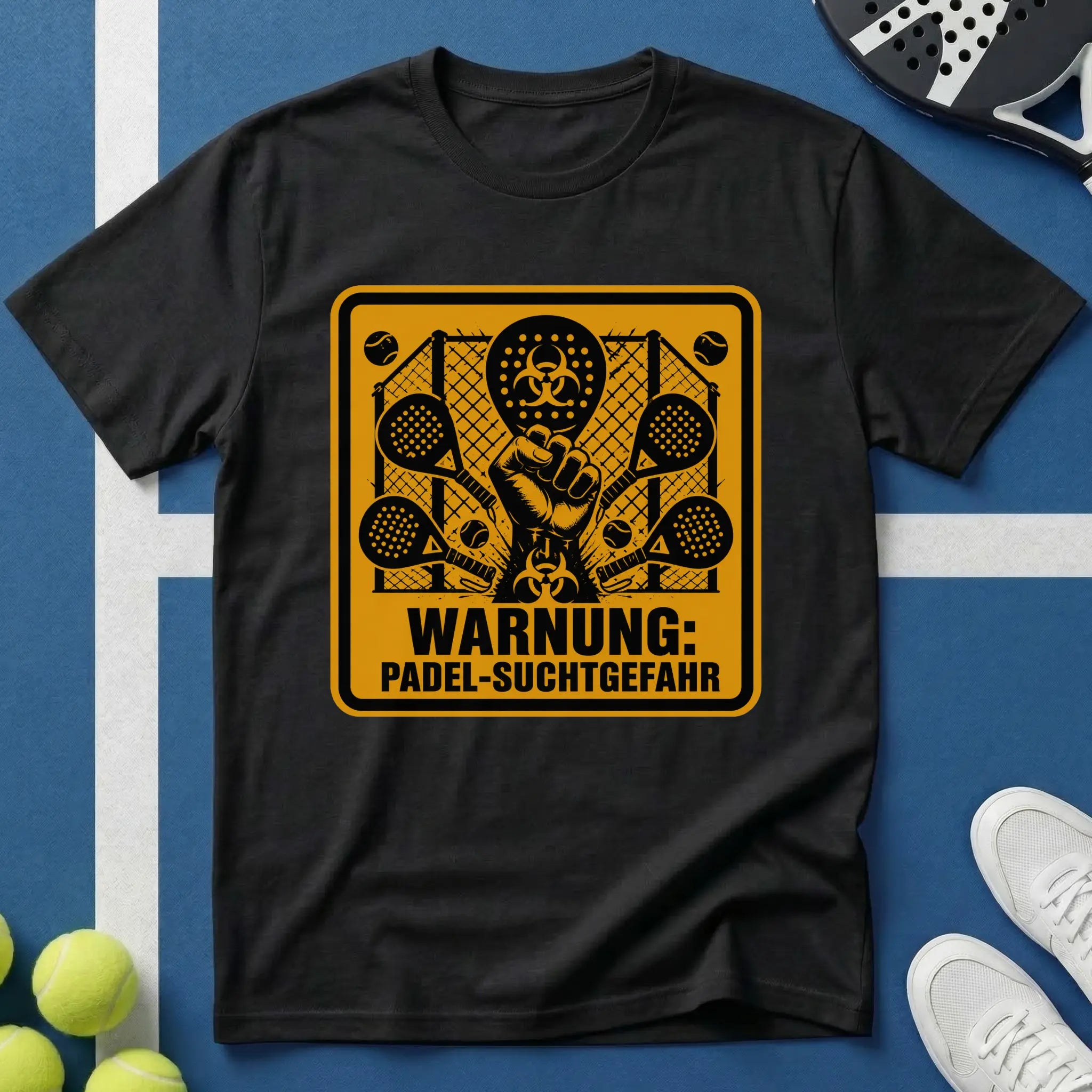 Warning Padel-Suchtgefahr T-Shirt
