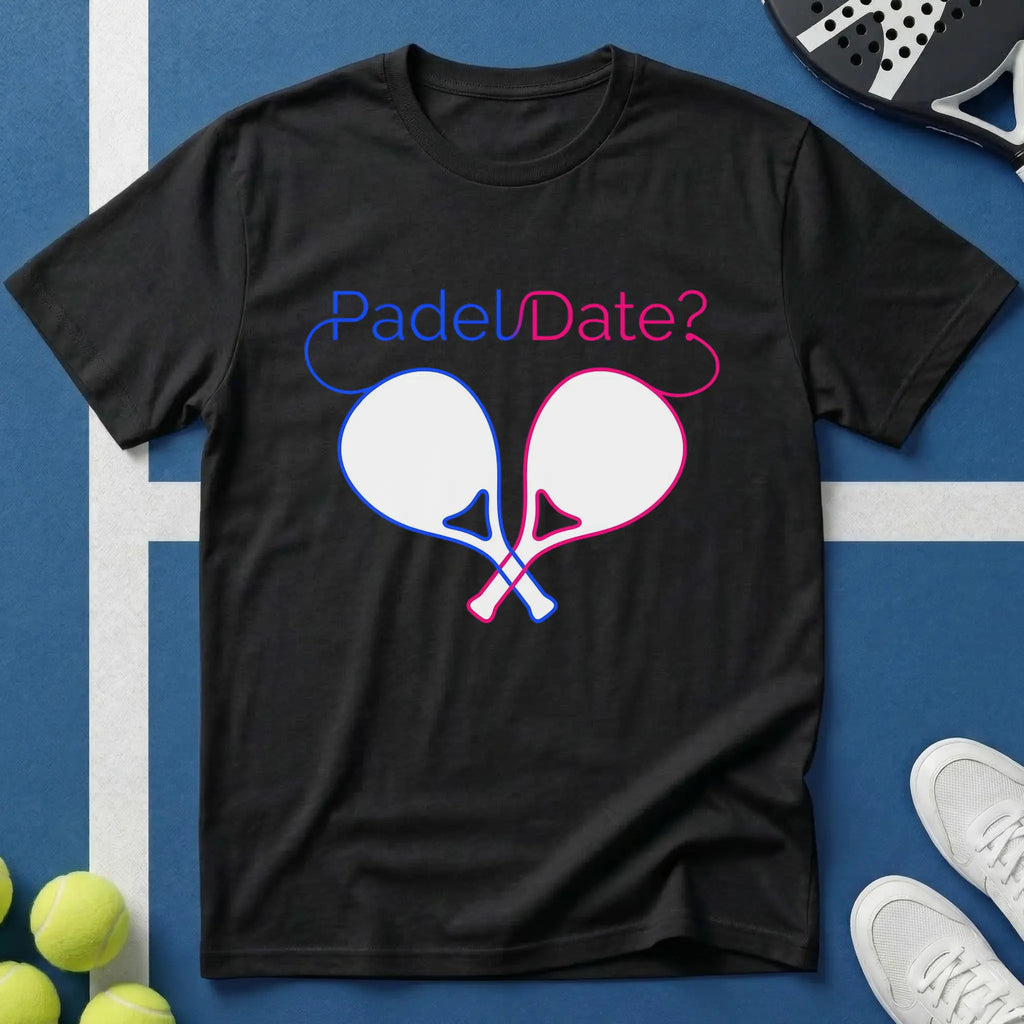 Padel Date mit Schlägern T-Shirt
