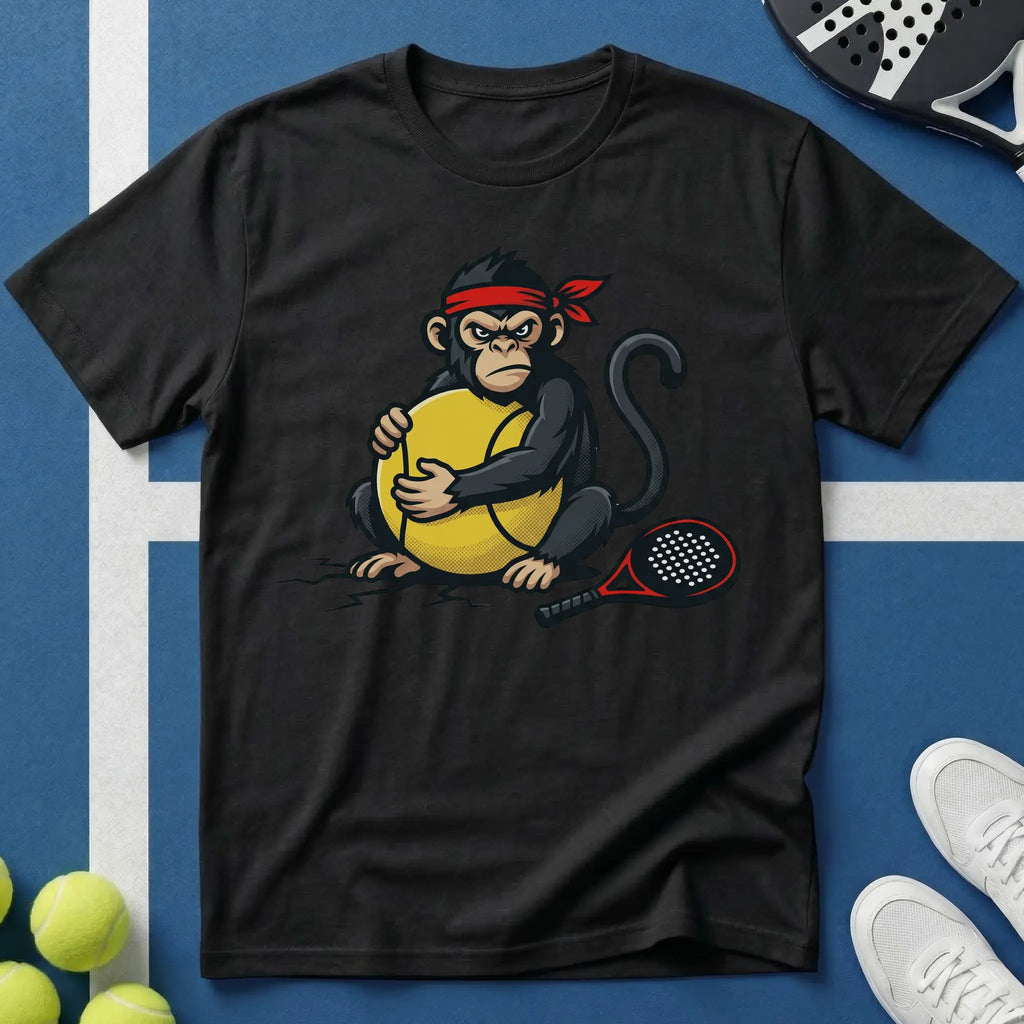 Padel Affe mit großem Ball T-Shirt