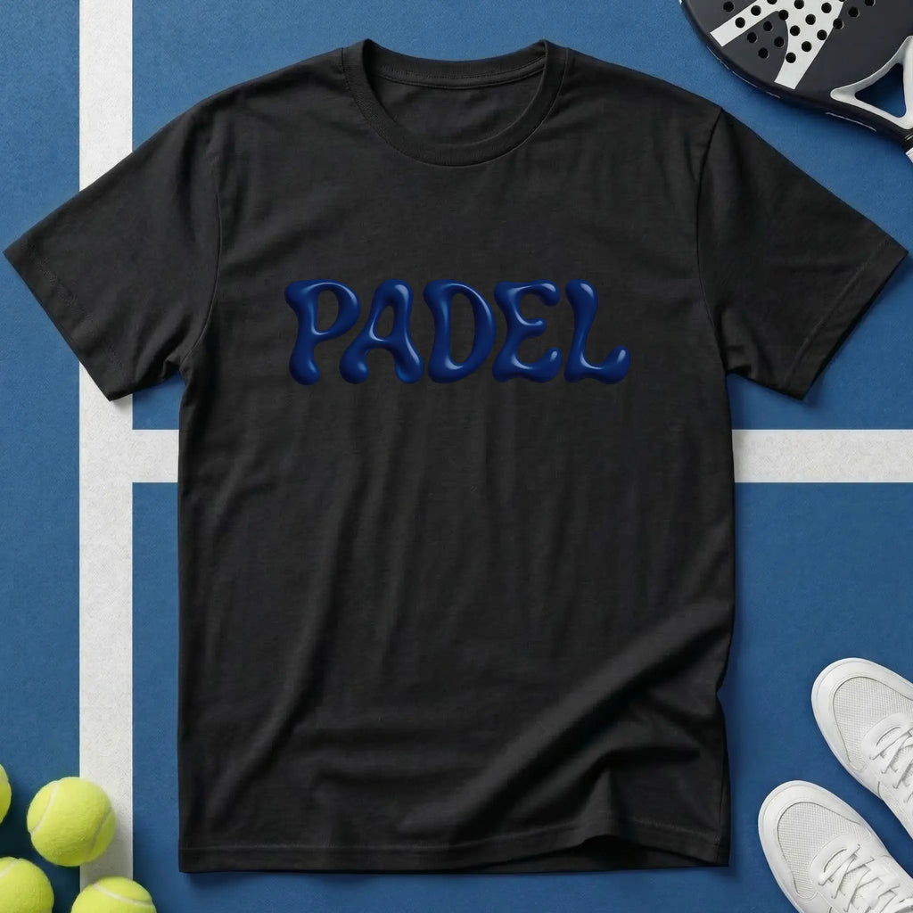 Padel 3D Bubble Schrift T-Shirt