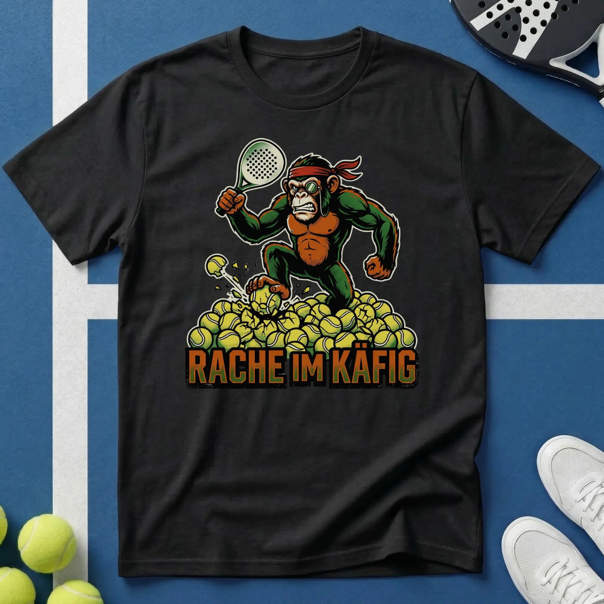 Padel Gorilla Rache im Käfig T-Shirt