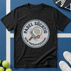 Padel süchtig Vintage Badge T-Shirt