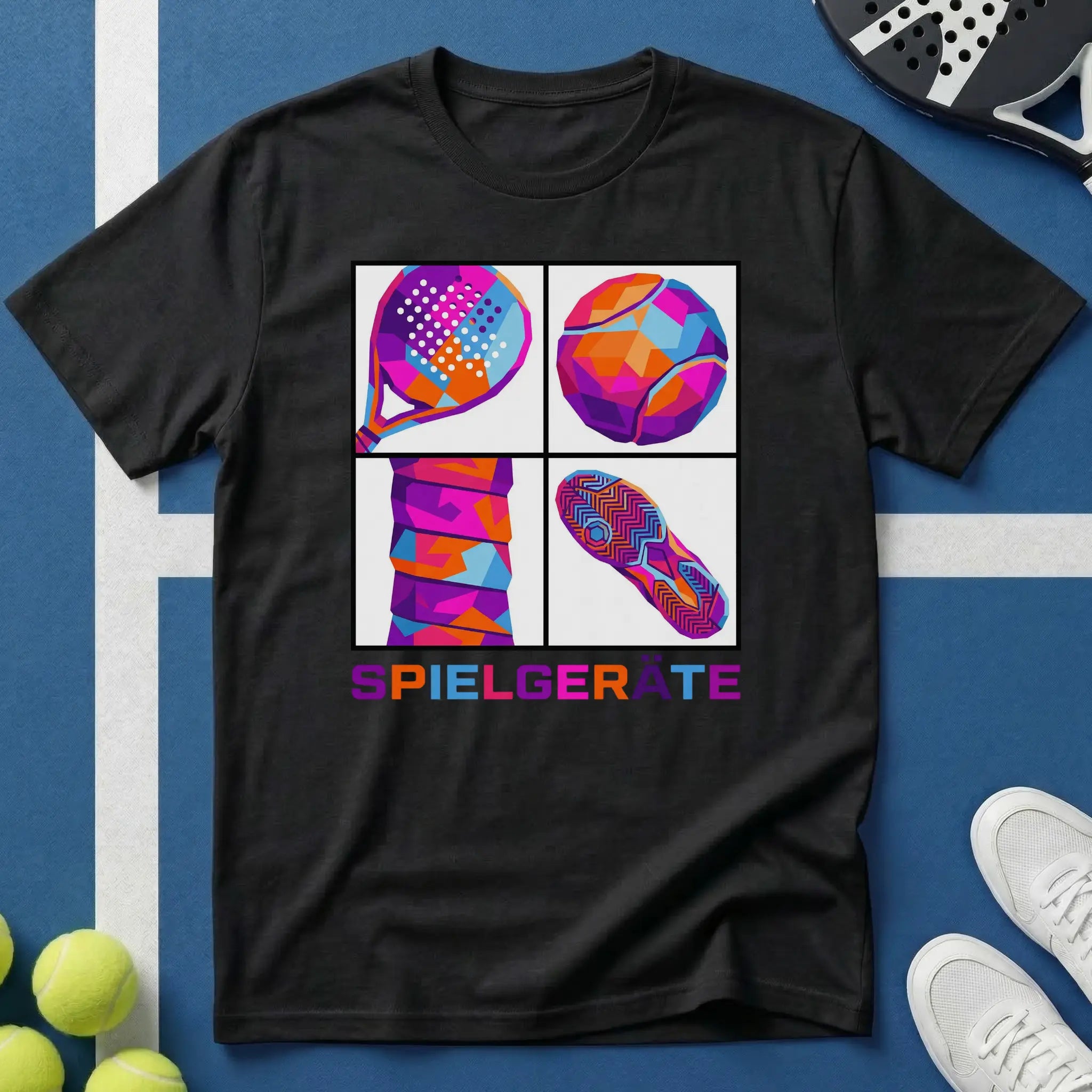 Padel Spielgeräte Pop Art Style T-Shirt