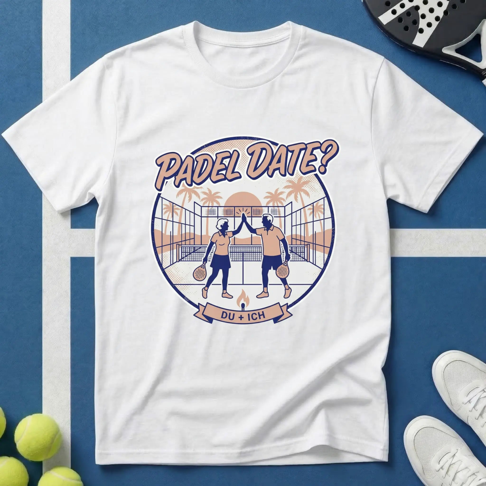 Padel Date Du und Ich Badge T-Shirt