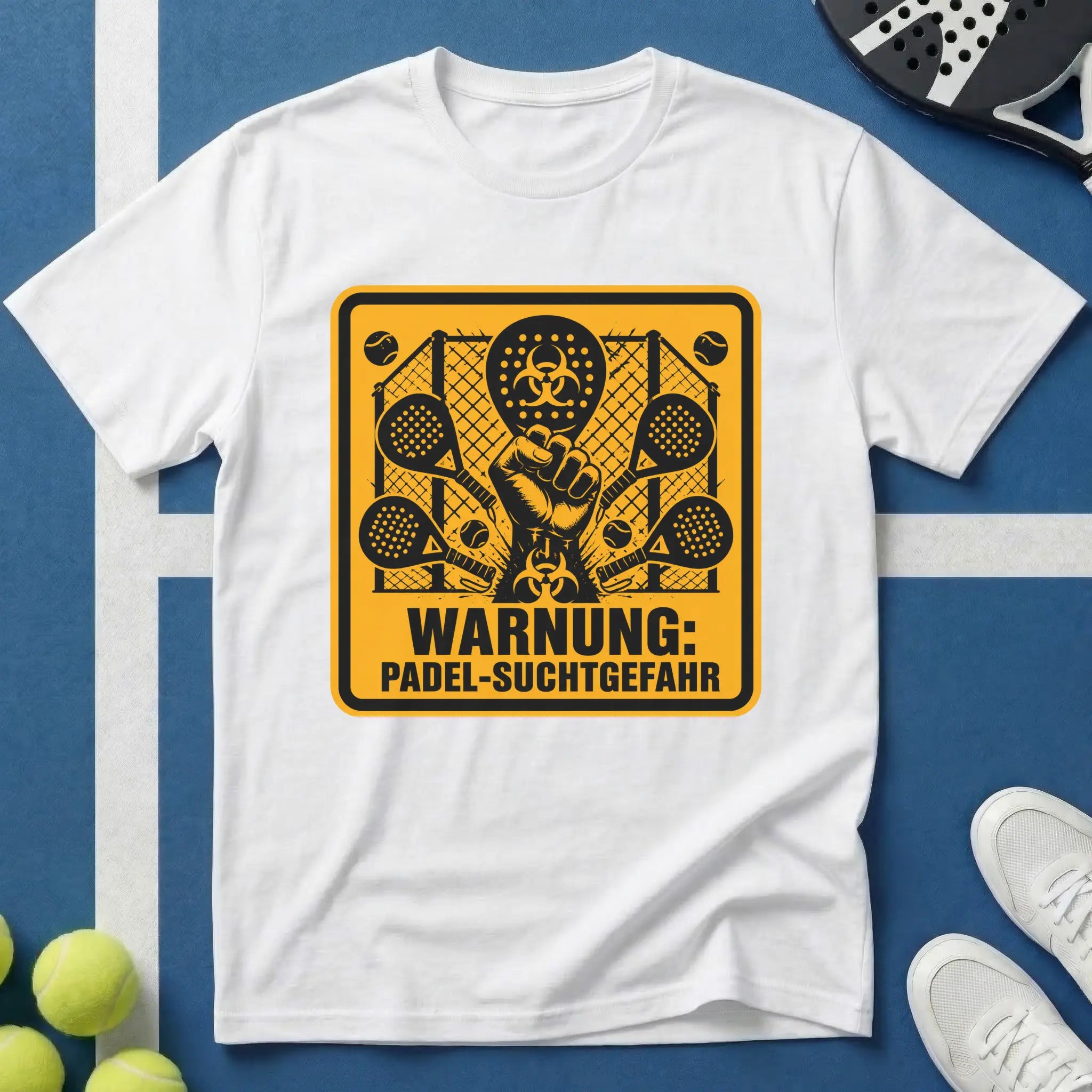 Warning Padel-Suchtgefahr T-Shirt